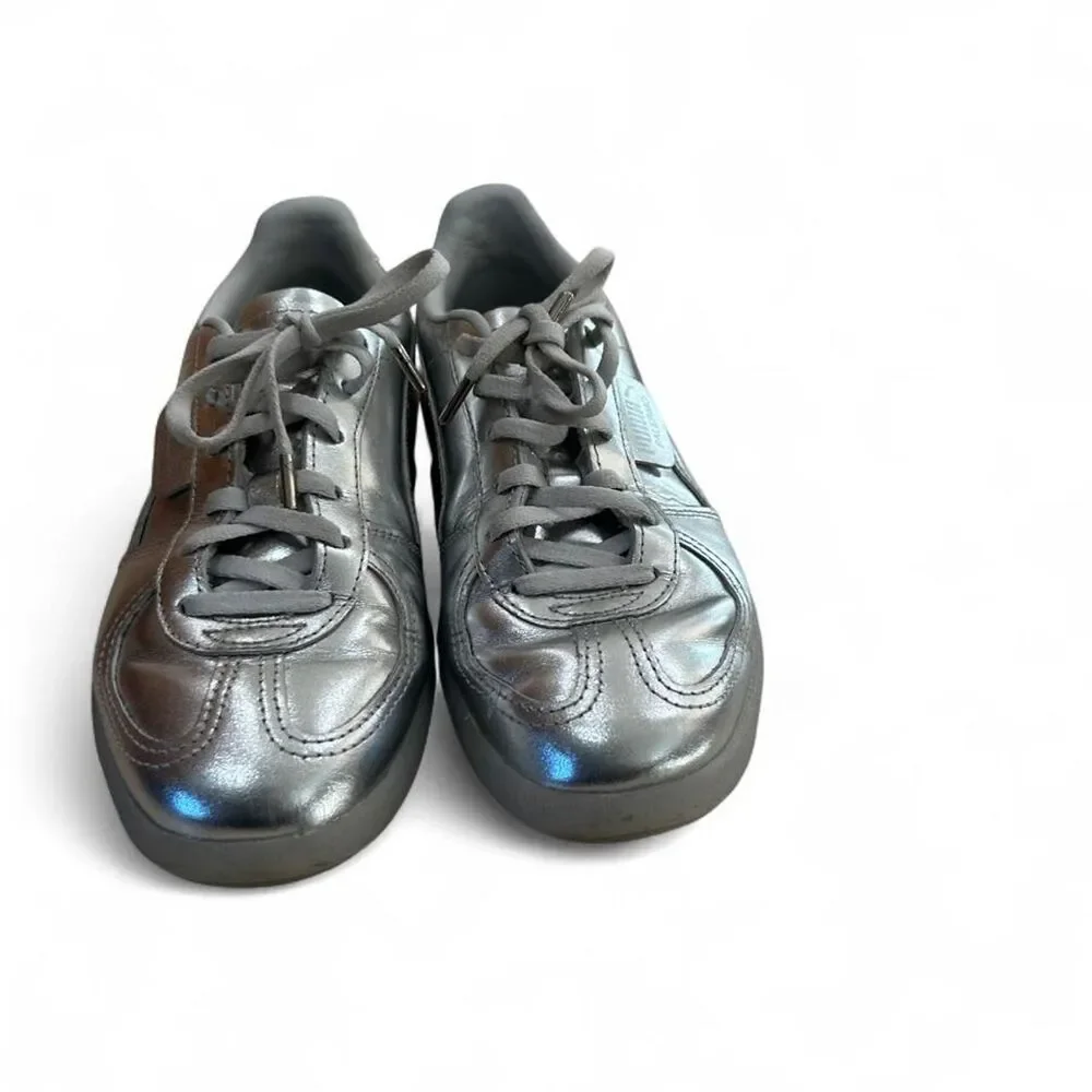Puma Palermo Chrome Metallic Silver Sneakers